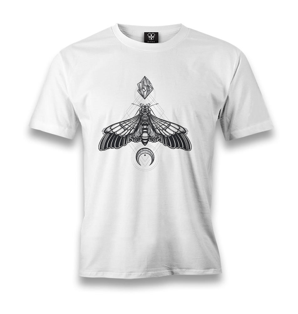 Butterfly-Death of an Insect Men's White Tshirt - Premium  from W.E.N.S. WIND - Just 6490! Shop now at W.E.N.S. WIND