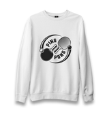 Table Tennis - Ping Pong Yin Yang Unisex White Sweatshirt - Premium  from W.E.N.S. WIND - Just 10990! Shop now at W.E.N.S. WIND