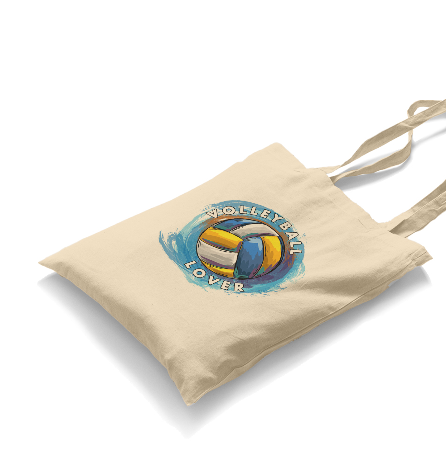 Volleyball Love White Canvas Totebag - Premium  from W.E.N.S. WIND - Just 4990! Shop now at W.E.N.S. WIND