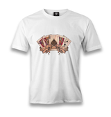 Poker Cards - Born to Lose Men's White Tshirt - Premium  from W.E.N.S. WIND - Just 6490! Shop now at W.E.N.S. WIND