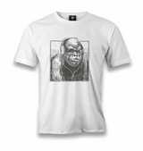 A Gorilla with Headphones Listening to Music Men's White Tshirt - Premium Men's T-shirt from W.E.N.S. WIND - Just 6490! Shop now at W.E.N.S. WIND