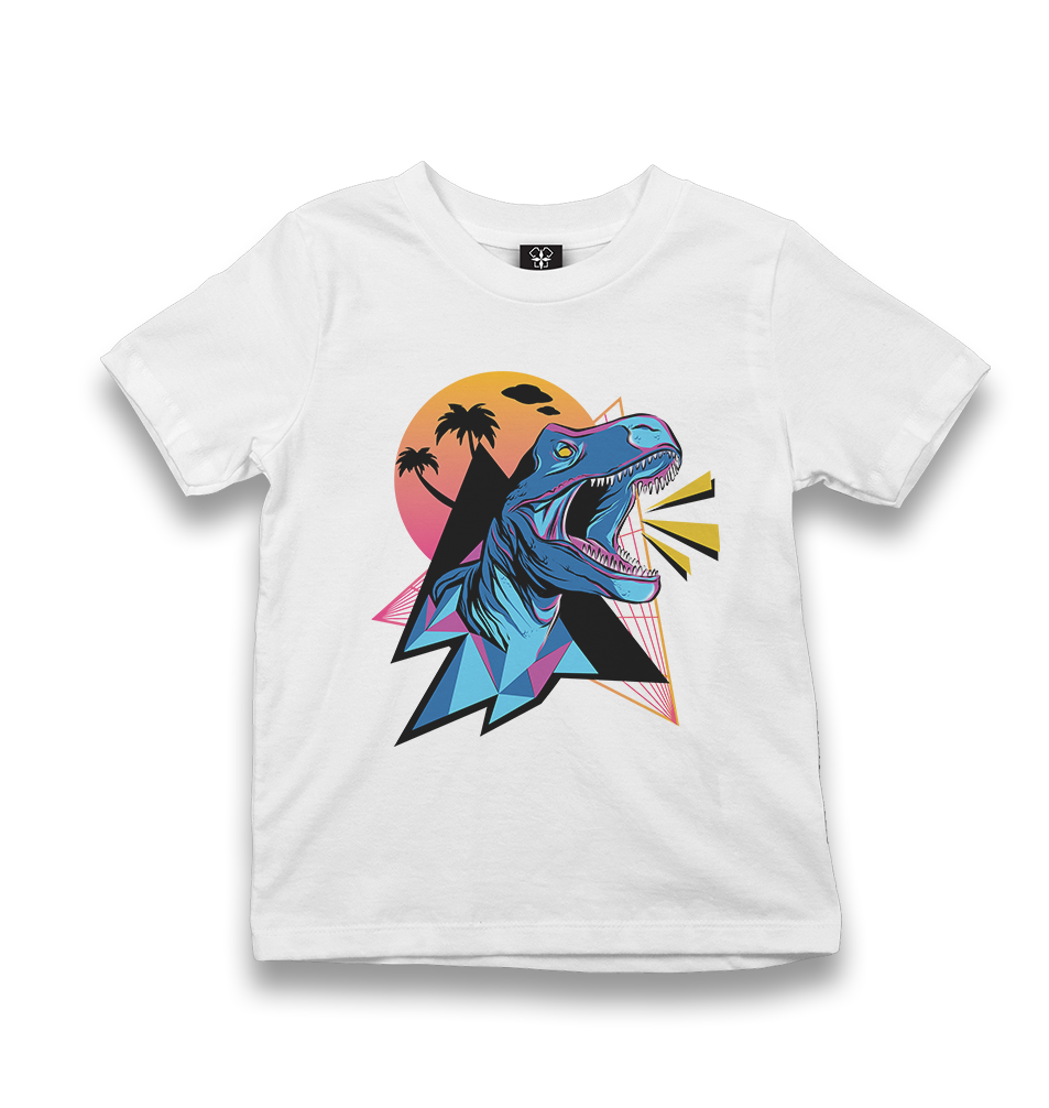 Dinosaur Roar Kid's White Tshirt - Premium  from W.E.N.S. WIND - Just 5990! Shop now at W.E.N.S. WIND