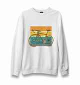 A Bicycle on the Vintage Colorful Background Unisex White Sweatshirt - Premium Unisex Sweatshirt from W.E.N.S. WIND - Just 10990! Shop now at W.E.N.S. WIND