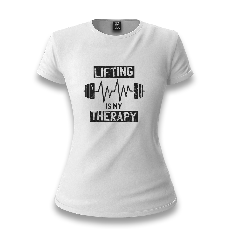 Bodybuilding Lifting Theraphy White Women T-shirt - Premium  from W.E.N.S. WIND - Just 6490! Shop now at W.E.N.S. WIND