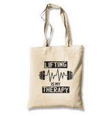 Bodybuilding Lifting Theraphy White Canvas Totebag - Premium  from W.E.N.S. WIND - Just 4990! Shop now at W.E.N.S. WIND