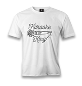 Microphone Karaoke King Men's White Tshirt - Premium  from W.E.N.S. WIND - Just 6490! Shop now at W.E.N.S. WIND