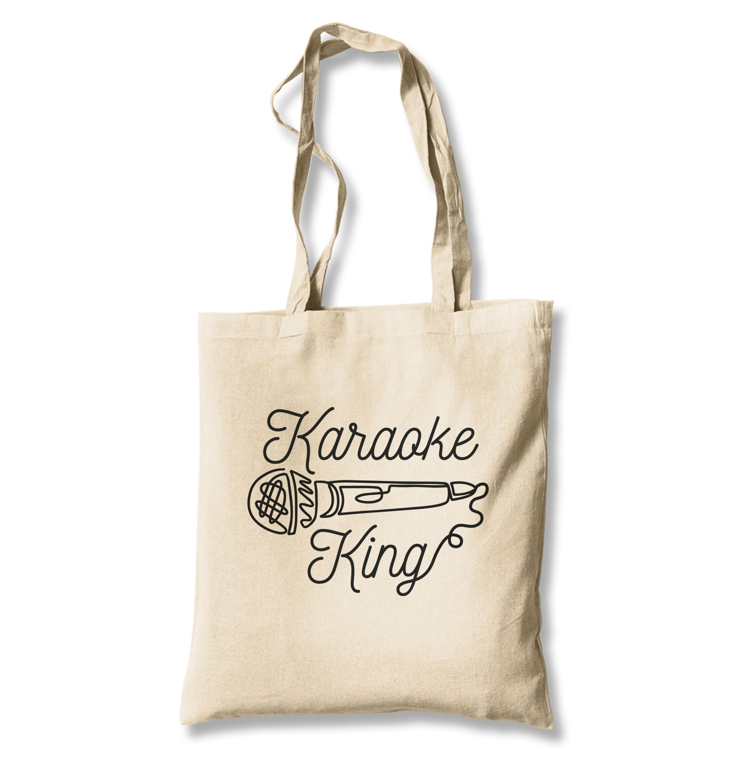 Microphone Karaoke King White Canvas Totebag - Premium  from W.E.N.S. WIND - Just 4990! Shop now at W.E.N.S. WIND