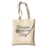 Microphone Karaoke King White Canvas Totebag - Premium  from W.E.N.S. WIND - Just 4990! Shop now at W.E.N.S. WIND