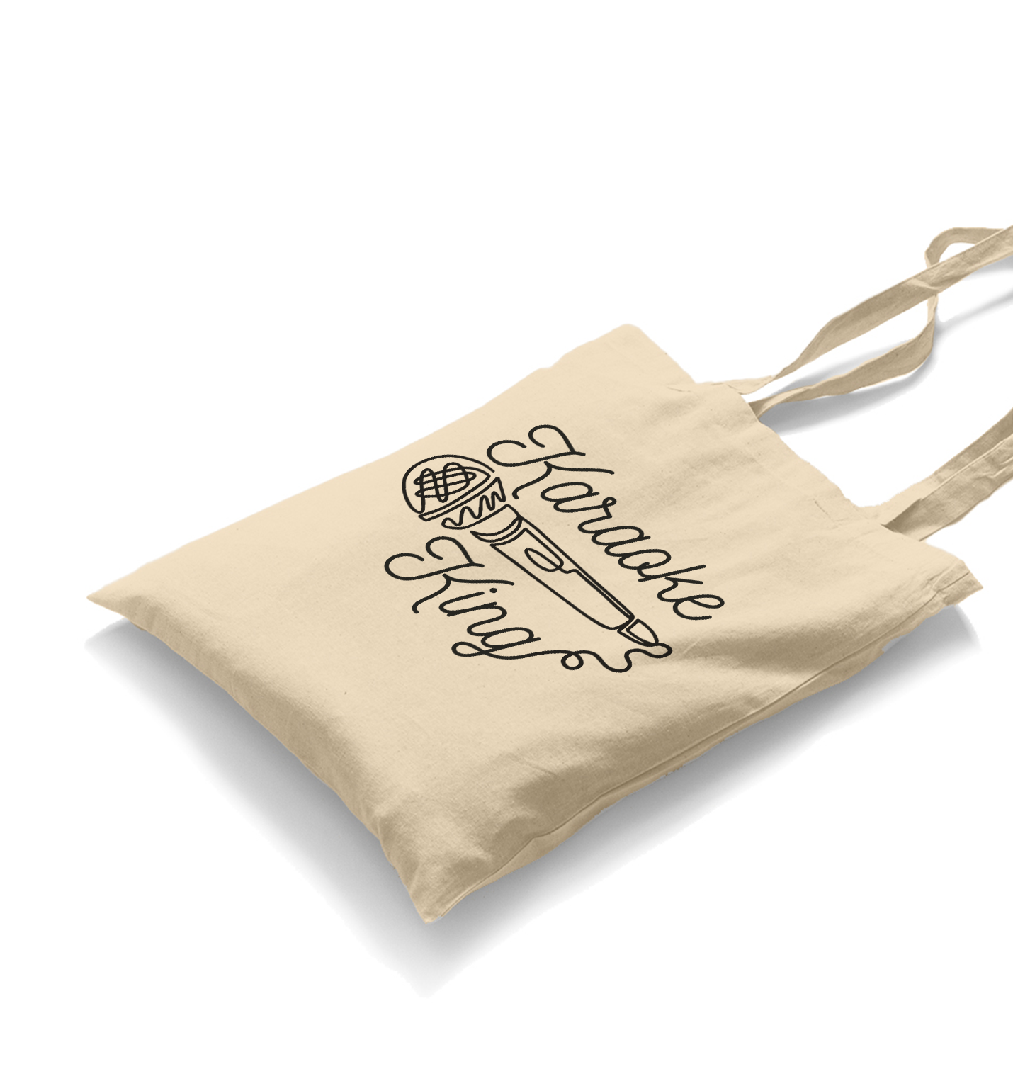 Microphone Karaoke King White Canvas Totebag - Premium  from W.E.N.S. WIND - Just 4990! Shop now at W.E.N.S. WIND