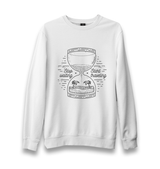 Start Travel Sandglass Unisex White Sweatshirt - Premium  from W.E.N.S. WIND - Just 10990! Shop now at W.E.N.S. WIND