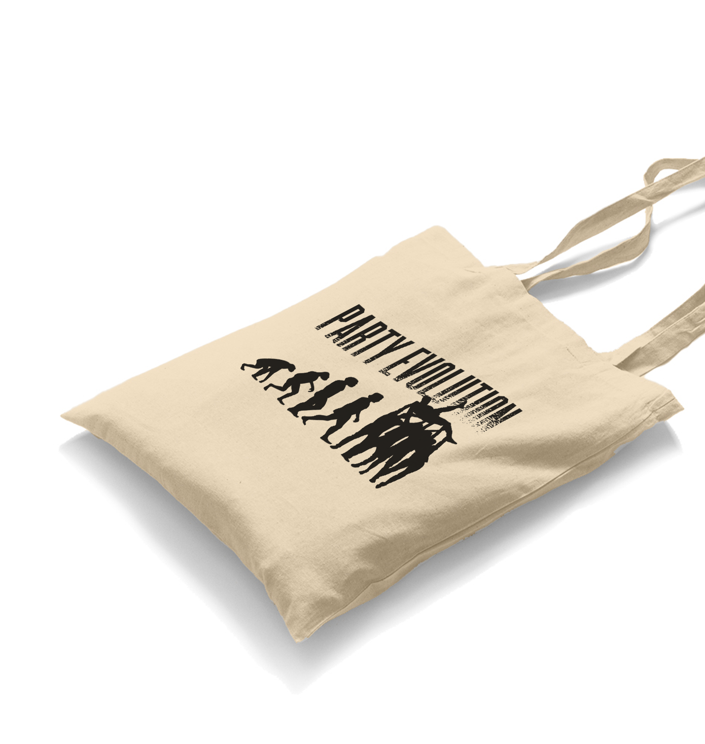 Party Evolution White Canvas Totebag - Premium  from W.E.N.S. WIND - Just 4990! Shop now at W.E.N.S. WIND