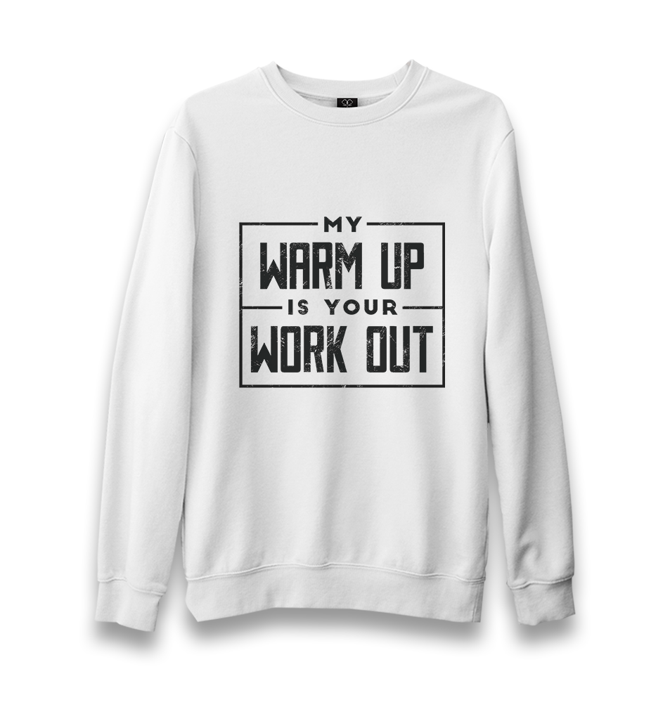 Bodybuilding Your Workout Unisex White Sweatshirt - Premium  from W.E.N.S. WIND - Just 10990! Shop now at W.E.N.S. WIND