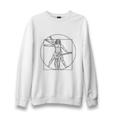 Da Vinci Man Guitar Playing Unisex White Sweatshirt - Premium  from W.E.N.S. WIND - Just 10990! Shop now at W.E.N.S. WIND