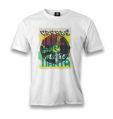 A Vinyl Record in Graffiti Style Men's White Tshirt - Premium Men's T-shirt from W.E.N.S. WIND - Just 6490! Shop now at W.E.N.S. WIND
