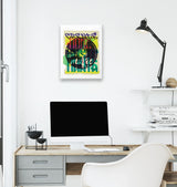 A Vinyl Record in Graffiti Style White Canvas Wall Art 35x40cm - Premium  from W.E.N.S. WIND - Just 7990! Shop now at W.E.N.S. WIND