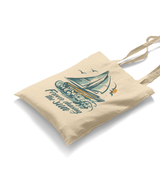 Sailing Boat Chasing the Sun White Canvas Totebag - Premium  from W.E.N.S. WIND - Just 4990! Shop now at W.E.N.S. WIND