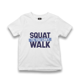 Bodybuilding Squat Till You Can't Walk Kid's White Tshirt - Premium  from W.E.N.S. WIND - Just 5990! Shop now at W.E.N.S. WIND