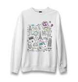 Travel the World Eiffel Pisa Liberty Big Ben Unisex White Sweatshirt - Premium  from W.E.N.S. WIND - Just 10990! Shop now at W.E.N.S. WIND