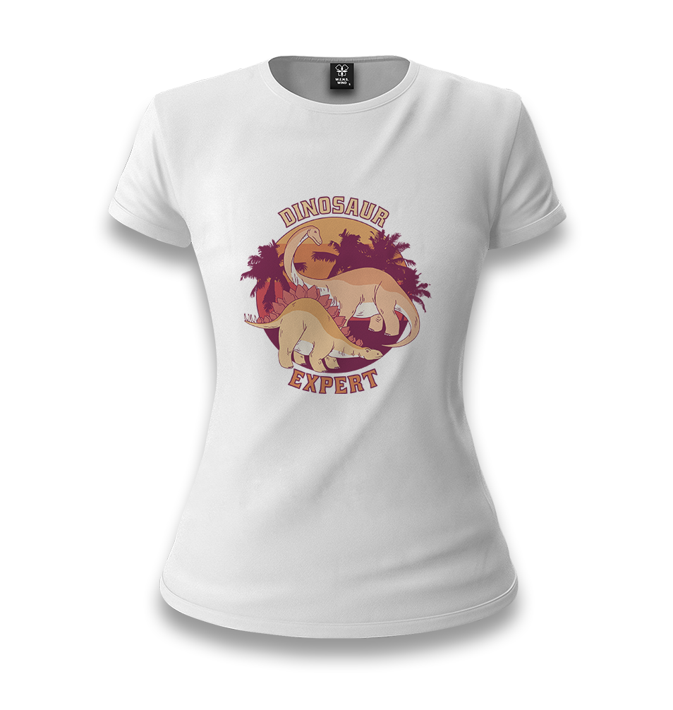 Dinosaur Expert White Women T-shirt - Premium  from W.E.N.S. WIND - Just 6490! Shop now at W.E.N.S. WIND