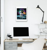 Astronaut Holding Bitcoin Flag White Canvas Wall Art 35x40cm - Premium  from W.E.N.S. WIND - Just 7990! Shop now at W.E.N.S. WIND