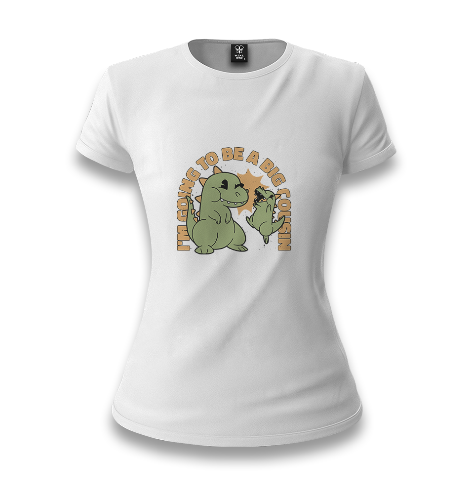Dinosaurs Family Big Cousin White Women T-shirt - Premium  from W.E.N.S. WIND - Just 6490! Shop now at W.E.N.S. WIND