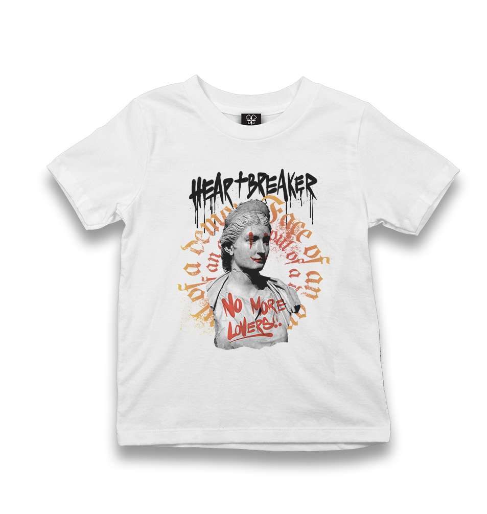 Statue with a Heartbreaker Quote Kid's White Tshirt - Premium  from W.E.N.S. WIND - Just 5990! Shop now at W.E.N.S. WIND