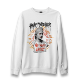 Statue with a Heartbreaker Quote Unisex White Sweatshirt - Premium  from W.E.N.S. WIND - Just 10990! Shop now at W.E.N.S. WIND