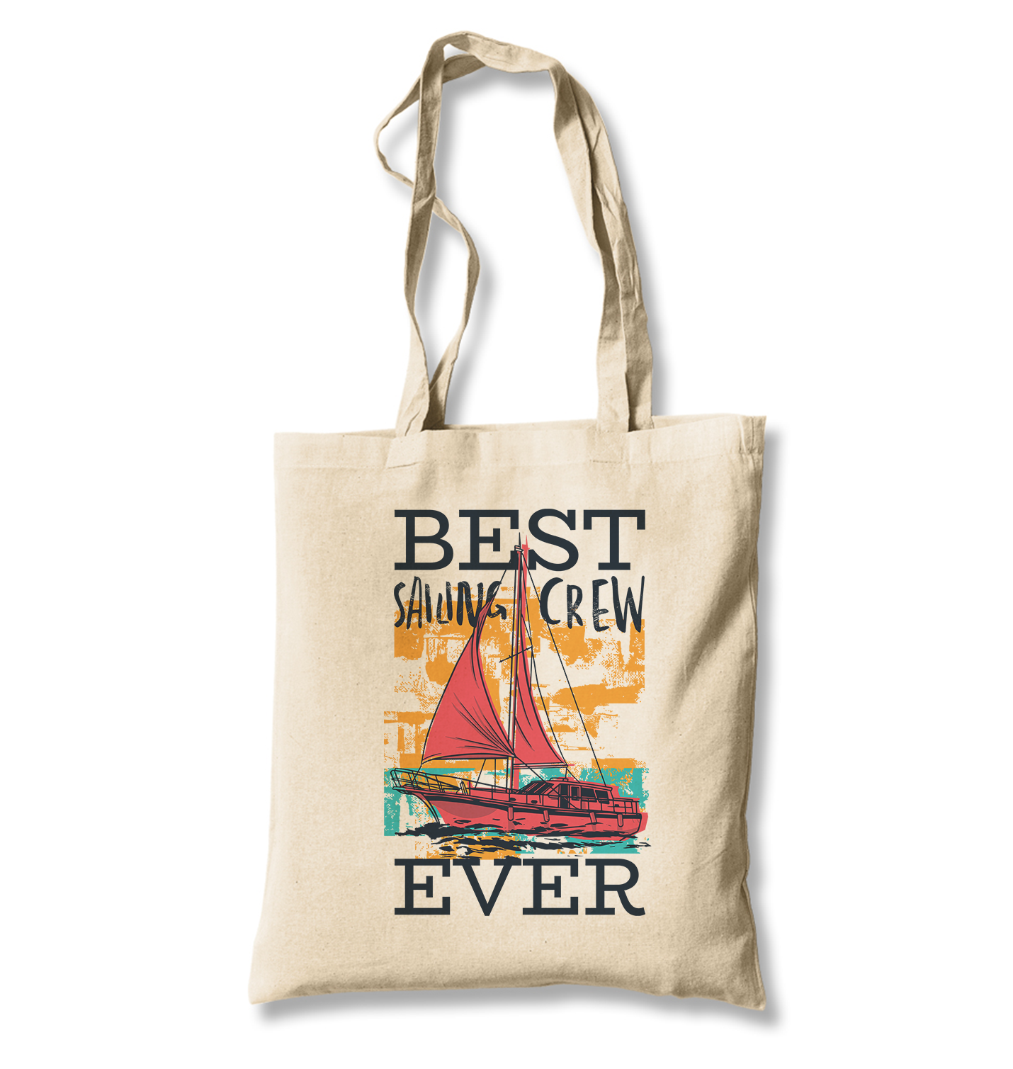 Best Sailing Crew on the Boat White Canvas Totebag - Premium  from W.E.N.S. WIND - Just 4990! Shop now at W.E.N.S. WIND