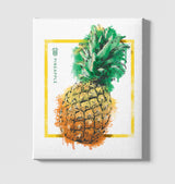 Pineapple in Front of a Square White Canvas Wall Art 35x40cm - Premium  from W.E.N.S. WIND - Just 7990! Shop now at W.E.N.S. WIND