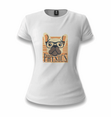 A Bulldog with Physics Quote White Women T-shirt - Premium Women's T-shirt from W.E.N.S. WIND - Just 6490! Shop now at W.E.N.S. WIND