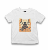 A Bulldog with Physics Quote Kid's White Tshirt - Premium Kid's T-shirt from W.E.N.S. WIND - Just 5990! Shop now at W.E.N.S. WIND