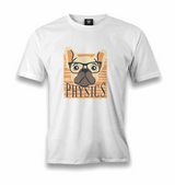 A Bulldog with Physics Quote Men's White Tshirt - Premium Men's T-shirt from W.E.N.S. WIND - Just 6490! Shop now at W.E.N.S. WIND