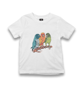 Three Colorful Birds Talking Kid's White Tshirt - Premium  from W.E.N.S. WIND - Just 5990! Shop now at W.E.N.S. WIND