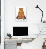 Father Bear and His Son White Canvas Wall Art 35x40cm - Premium  from W.E.N.S. WIND - Just 7990! Shop now at W.E.N.S. WIND