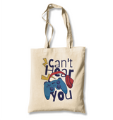 Game Joystick Can't Hear You White Canvas Totebag - Premium  from W.E.N.S. WIND - Just 4990! Shop now at W.E.N.S. WIND