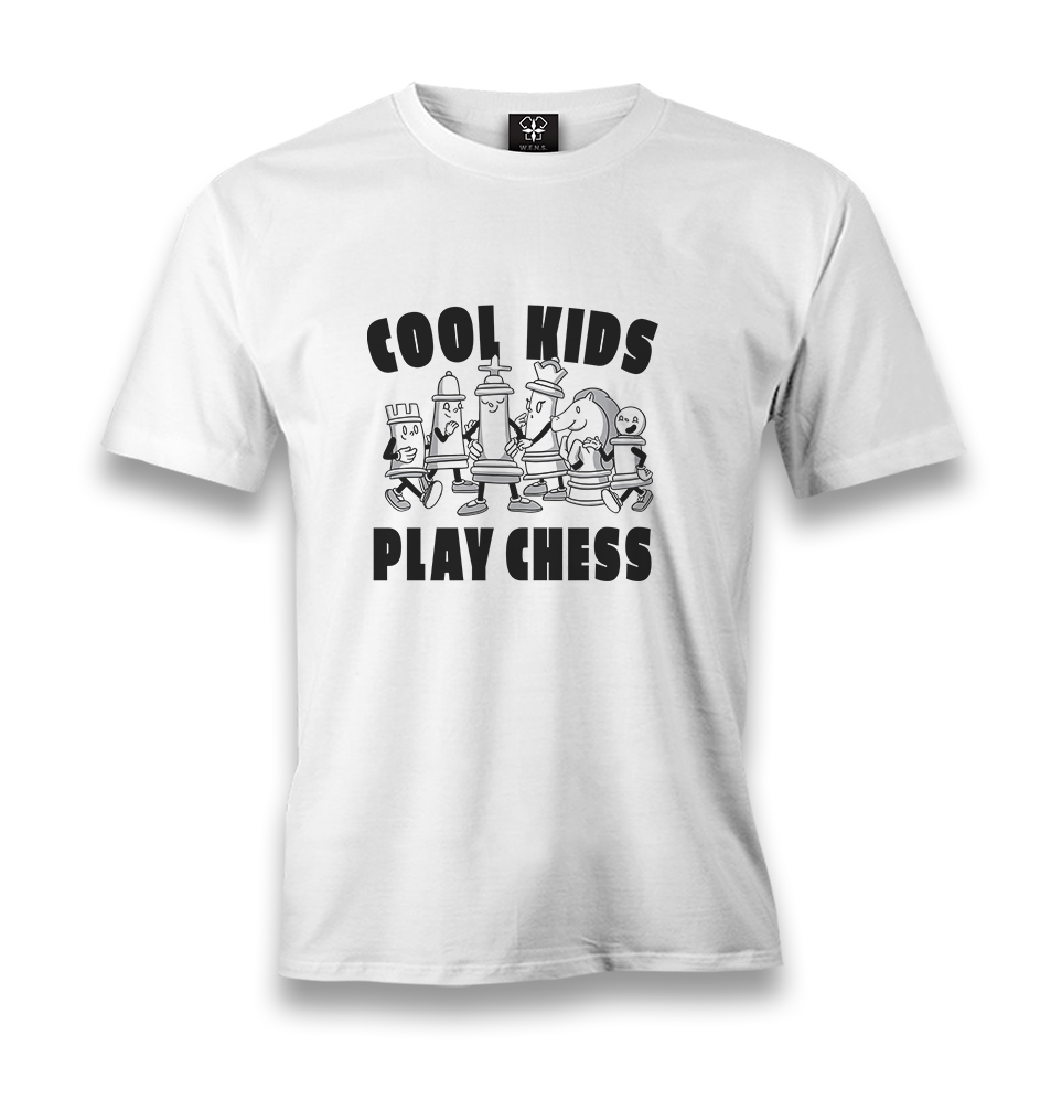 Cool Kids Play Chess Men's White Tshirt - Premium  from W.E.N.S. WIND - Just 6490! Shop now at W.E.N.S. WIND