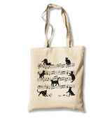 Cats and Notes Canvas Totebag - Premium  from Wenswind - Just 4990! Shop now at W.E.N.S. WIND