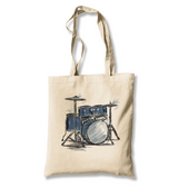 Sketch of a Drum Kit White Canvas Totebag - Premium  from W.E.N.S. WIND - Just 4990! Shop now at W.E.N.S. WIND