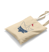 Paper Boat with a Red Flag White Canvas Totebag - Premium  from W.E.N.S. WIND - Just 4990! Shop now at W.E.N.S. WIND