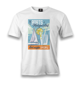 Sailing Boats with Margaritas Men's White Tshirt - Premium  from W.E.N.S. WIND - Just 6490! Shop now at W.E.N.S. WIND