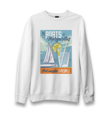 Sailing Boats with Margaritas Unisex White Sweatshirt - Premium  from W.E.N.S. WIND - Just 10990! Shop now at W.E.N.S. WIND