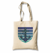 Anchor on a Blue Toned Background White Canvas Totebag - Premium  from W.E.N.S. WIND - Just 4990! Shop now at W.E.N.S. WIND