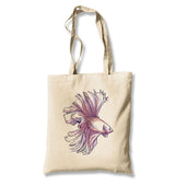 Pink Beta Fish Canvas Totebag - Premium  from Wenswind - Just 4990! Shop now at W.E.N.S. WIND