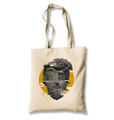 Wavy Sculpture Head Canvas Totebag - Premium  from Wenswind - Just 4990! Shop now at W.E.N.S. WIND