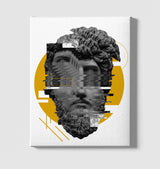 Wavy Sculpture Head White Canvas Wall Art 35x40cm - Premium  from W.E.N.S. WIND - Just 7990! Shop now at W.E.N.S. WIND