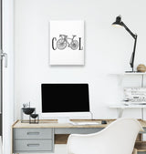 Cool Bicycle White Canvas Wall Art 35x40cm - Premium  from W.E.N.S. WIND - Just 7990! Shop now at W.E.N.S. WIND