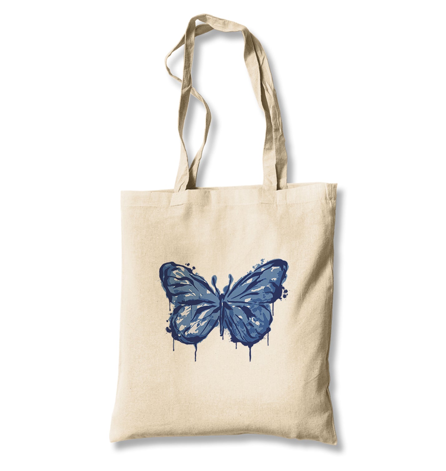 Beautiful Blue Butterfly Canvas Totebag - Premium  from Wenswind - Just 4990! Shop now at W.E.N.S. WIND