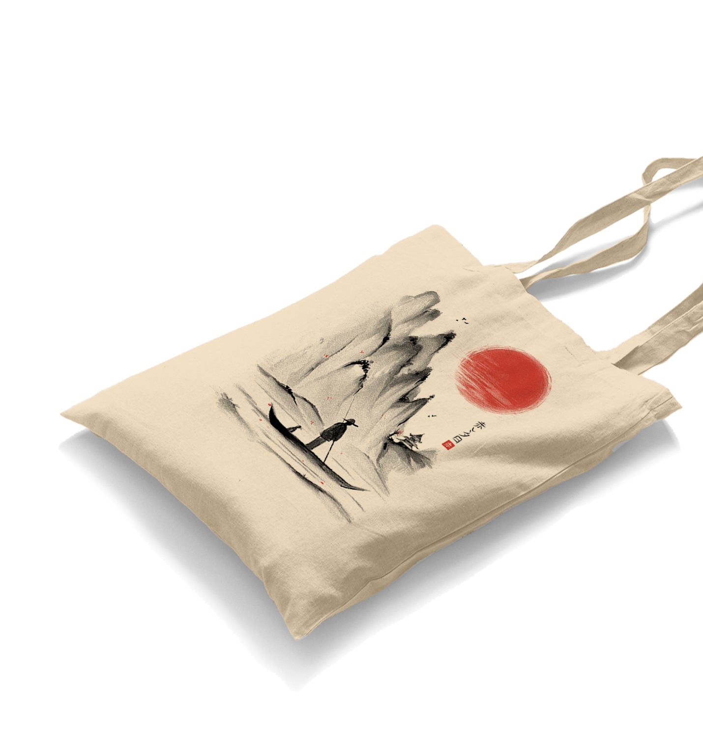 Japanese Man on the Boat Canvas Totebag - Premium  from Wenswind - Just 4990! Shop now at W.E.N.S. WIND