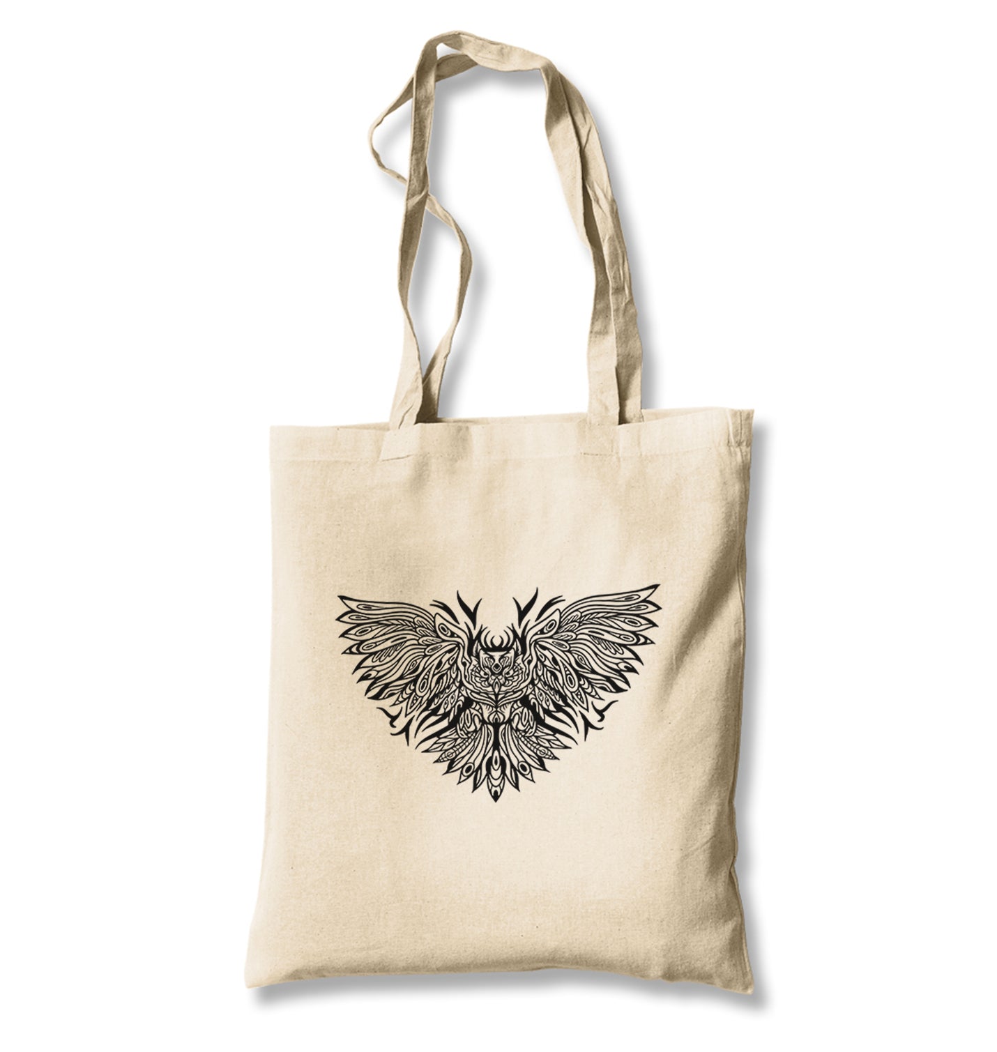 Angry Owl Tattoo Canvas Totebag - Premium  from Wenswind - Just 4990! Shop now at W.E.N.S. WIND