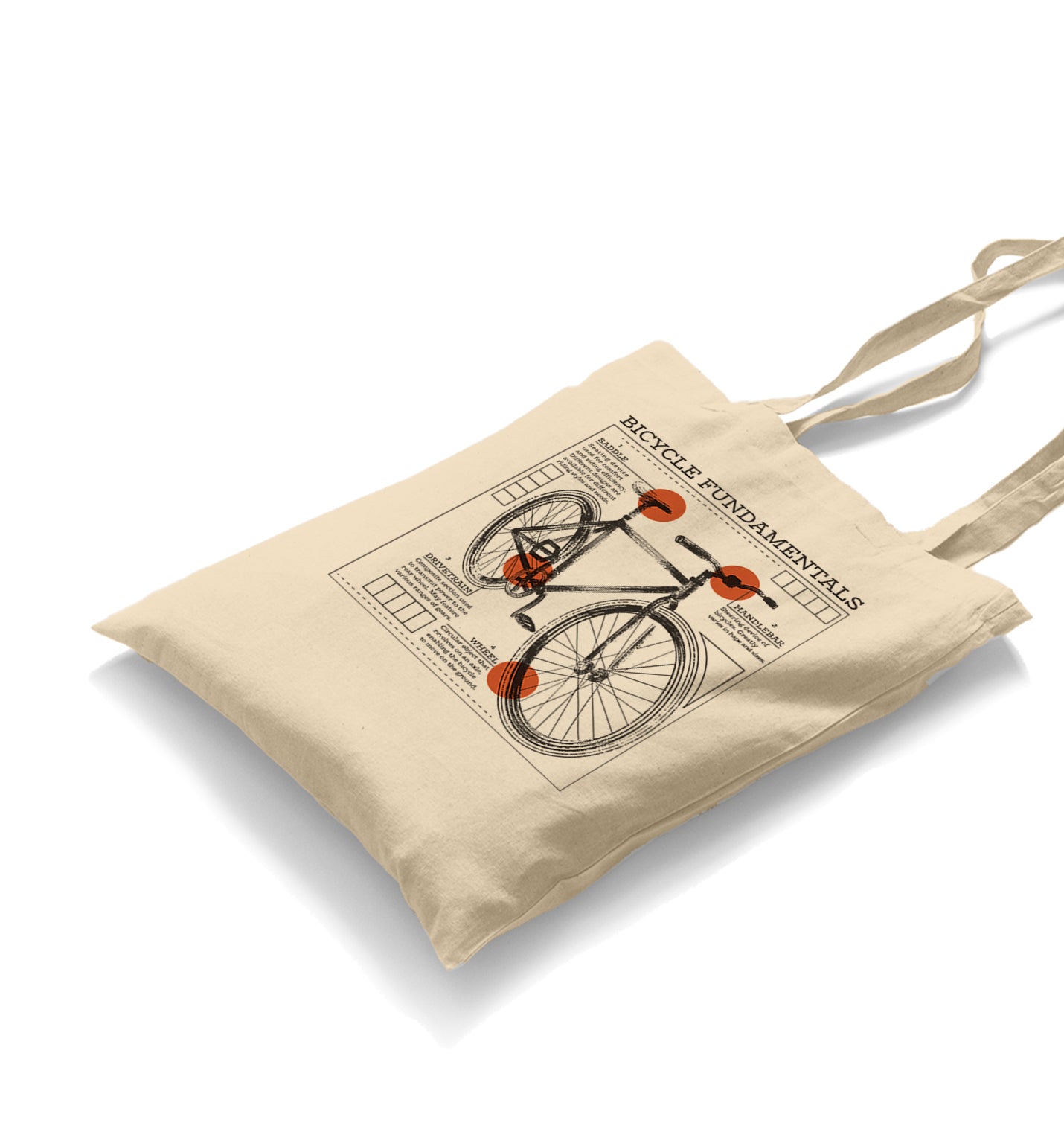 Bicycle Fundamentals Canvas Totebag - Premium  from Wenswind - Just 4990! Shop now at W.E.N.S. WIND